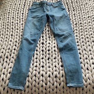 Light wash skinny high rise jeans